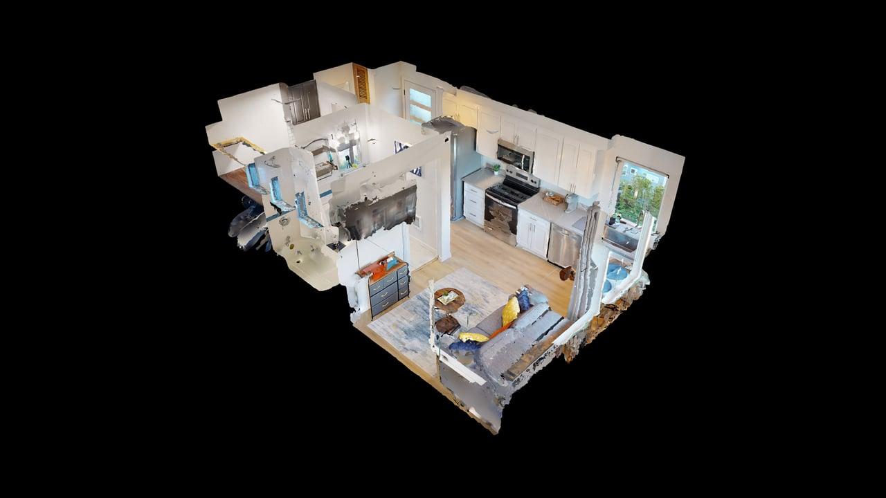 Dollhouse view showing the layout of Capitol Hill Retreat